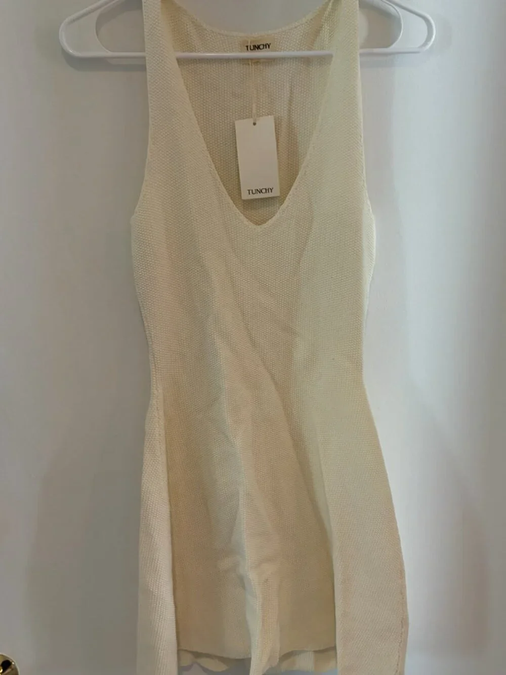 Tunchy White Josie Knitted Mini Dress Size M NWT - Picture 5 of 6